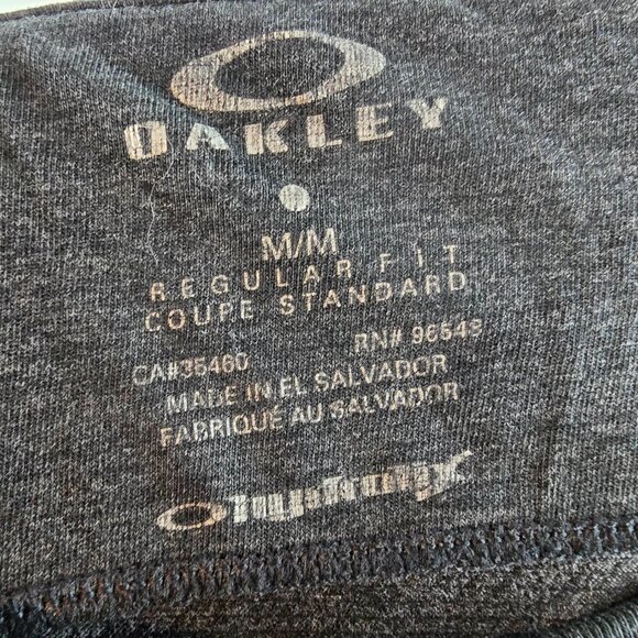 Oakley T Shirt Mens Medium Grey Hydrolix Regular Fit Casual Golf Sports Outdoors - Picture 8 of 9